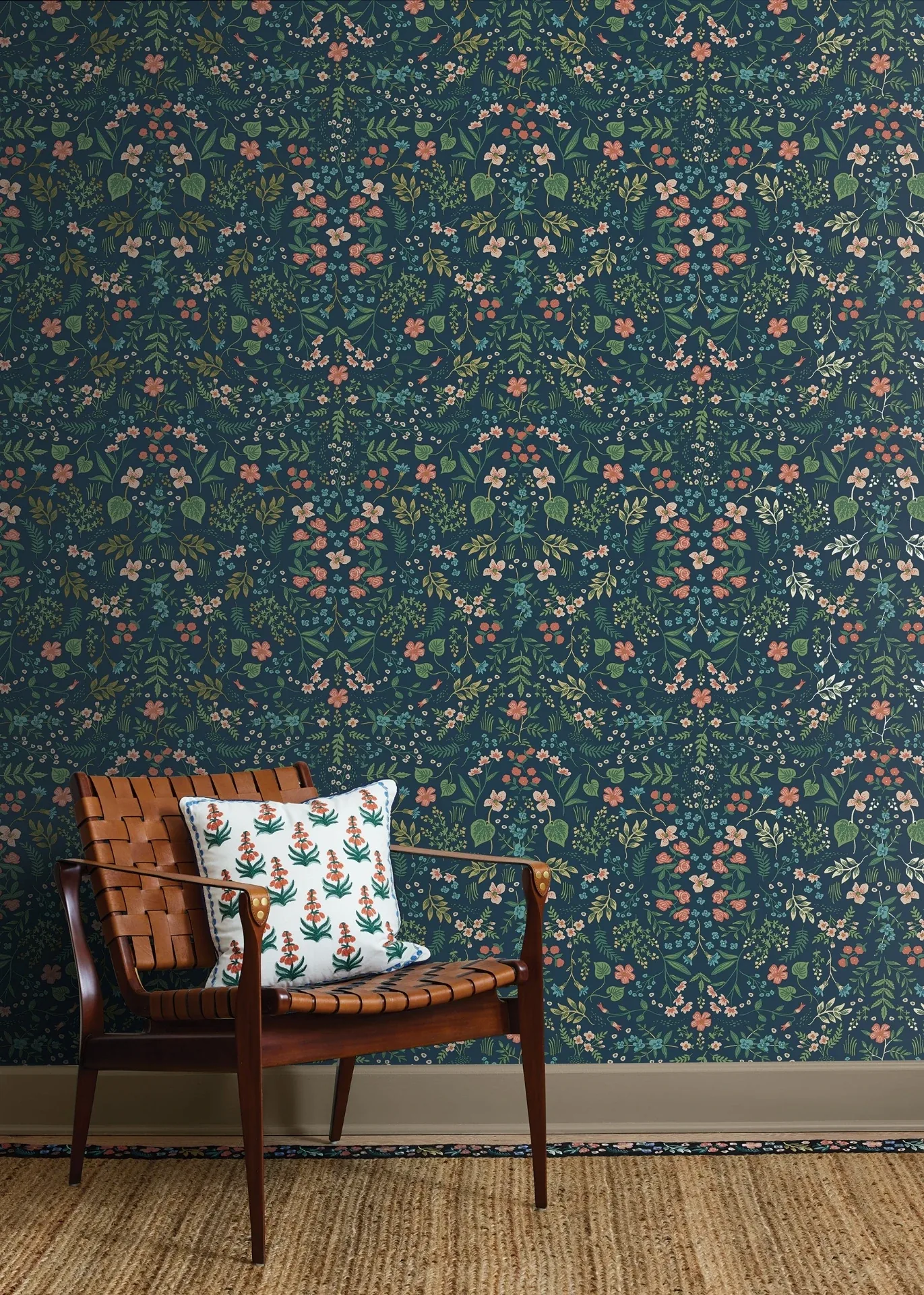 York Wallcoverings Wildwood Navy Peel & Stick Wallpaper - SKU PSW1622RL