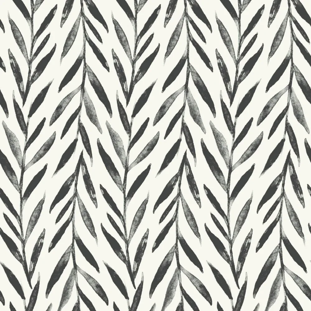 MK1136 | Willow Black Wallpaper