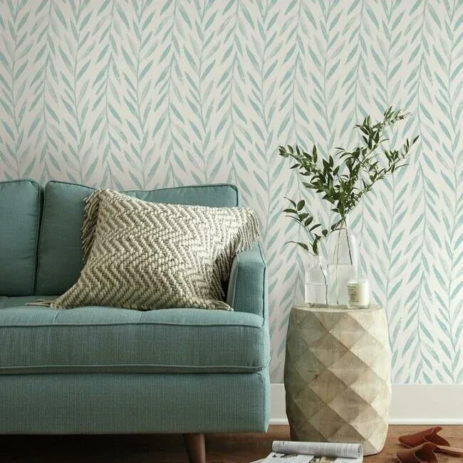 York Wallcoverings Willow Blue Wallpaper - SKU MK1138