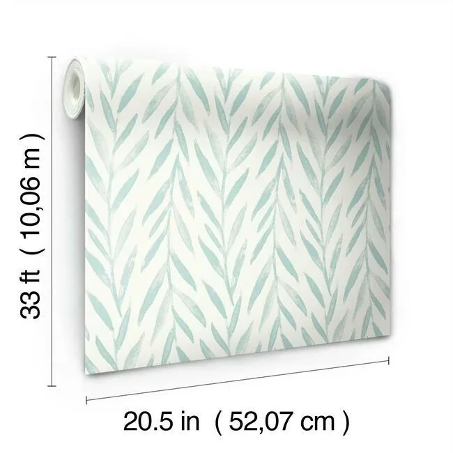 York Wallcoverings Willow Blue Wallpaper - SKU MK1138