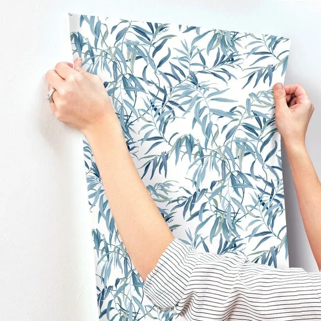York Wallcoverings Willow Grove Sky Blue Wallpaper - SKU GO8242