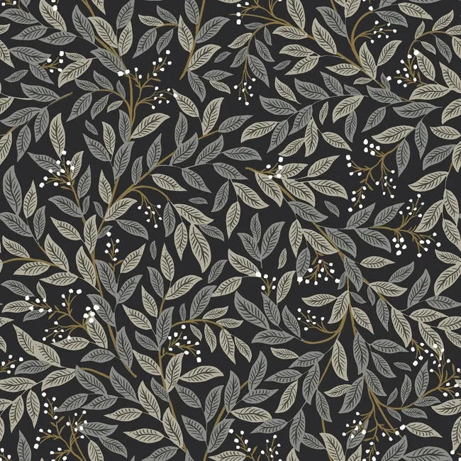 PSW1472RL | Willowberry Black Peel & Stick Wallpaper