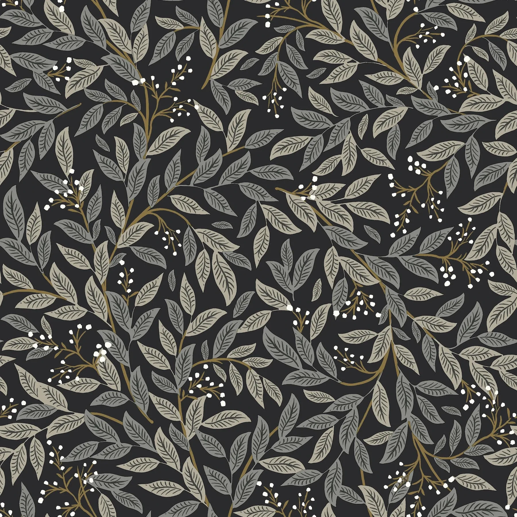 RF7462 | Willowberry Black Wallpaper