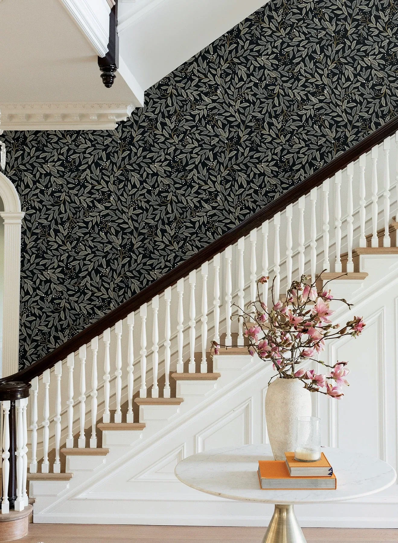 York Wallcoverings Willowberry Black Wallpaper - SKU RF7462