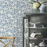 York Wallcoverings Willowberry Blue & White Peel & Stick Wallpaper - SKU PSW1469RL