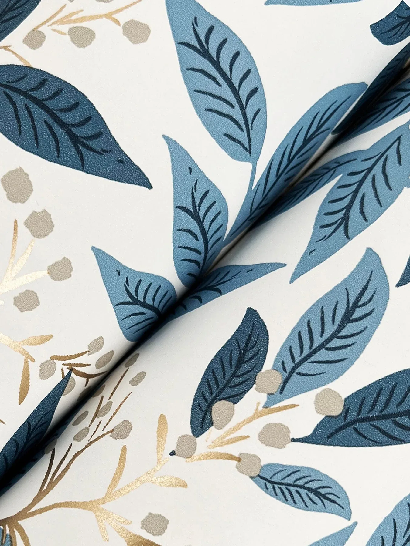 York Wallcoverings Willowberry Blue Wallpaper - SKU RF7461