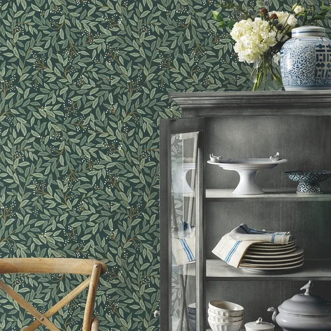 York Wallcoverings Willowberry Emerald Peel & Stick Wallpaper - SKU PSW1471RL