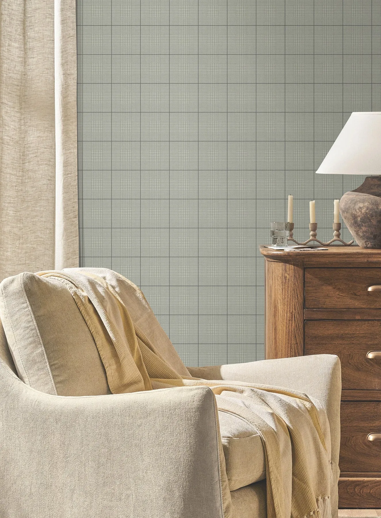 York Wallcoverings Windsor Grey Wallpaper - SKU MF4783