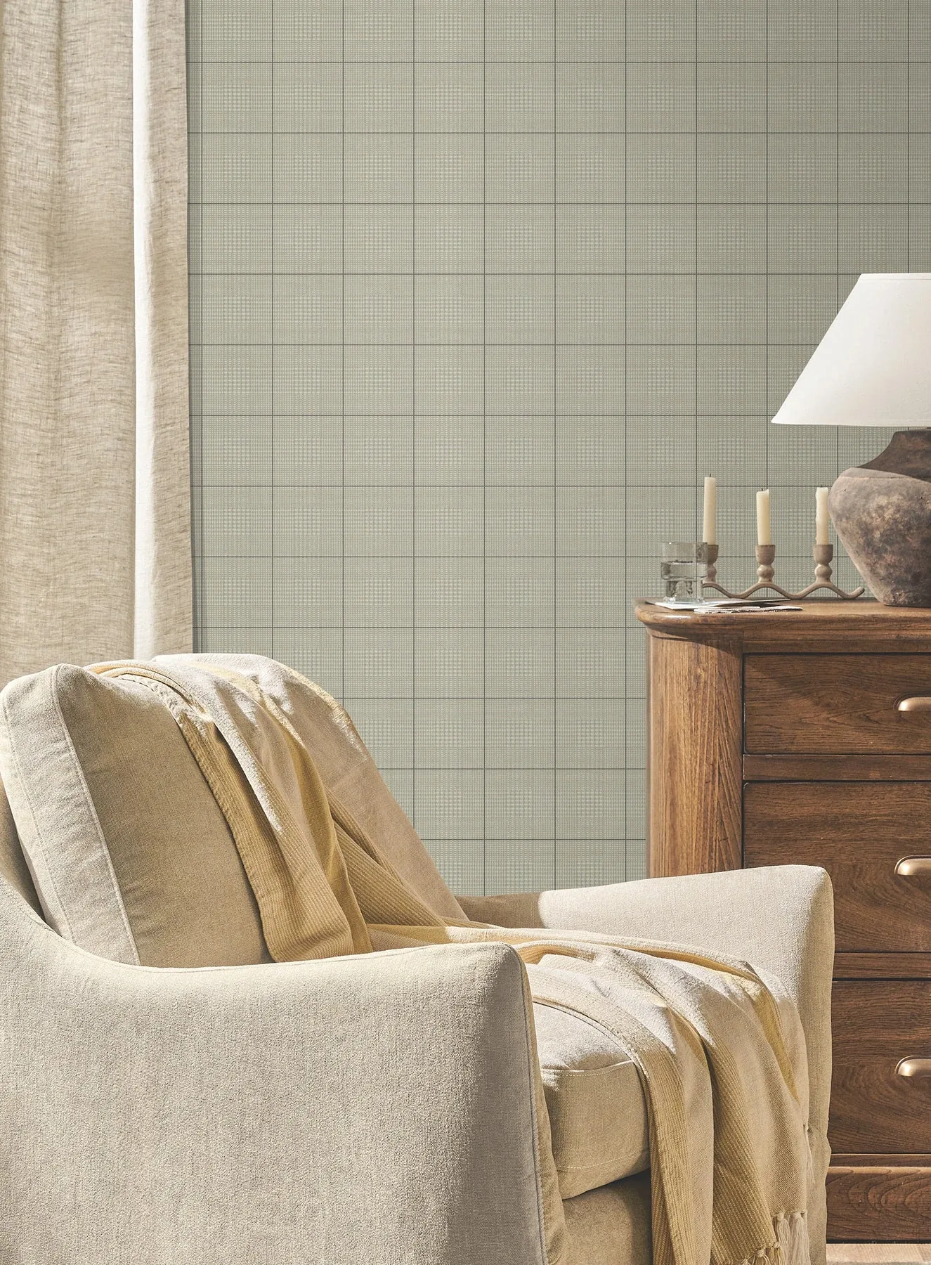York Wallcoverings Windsor Taupe Wallpaper - SKU MF4784