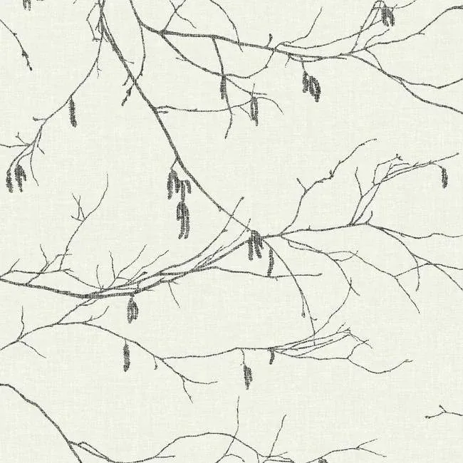 York Wallcoverings Winter Branches White Wallpaper - SKU NR1524