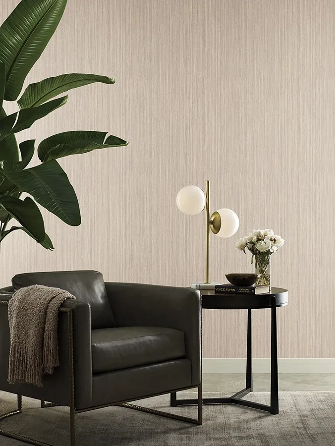 York Wallcoverings Wistman Stripe Almond Wallpaper - SKU SI25711
