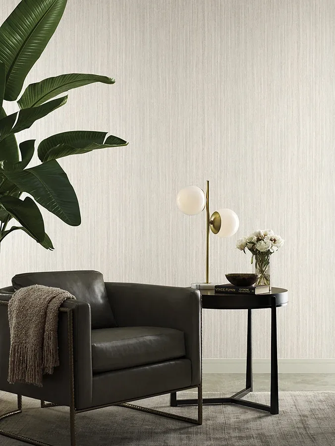 York Wallcoverings Wistman Stripe Cream Wallpaper - SKU SI25714
