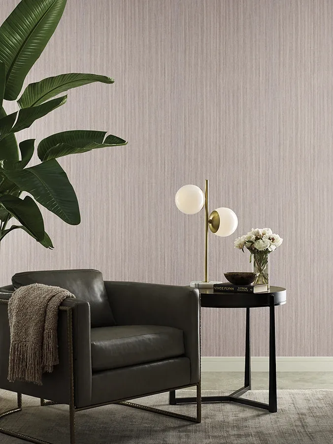 York Wallcoverings Wistman Stripe Smoke Wallpaper - SKU SI25713