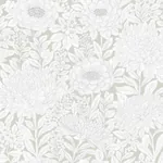 York Wallcoverings Wood Block Blooms Taupe & Silver Wallpaper - SKU BW3922