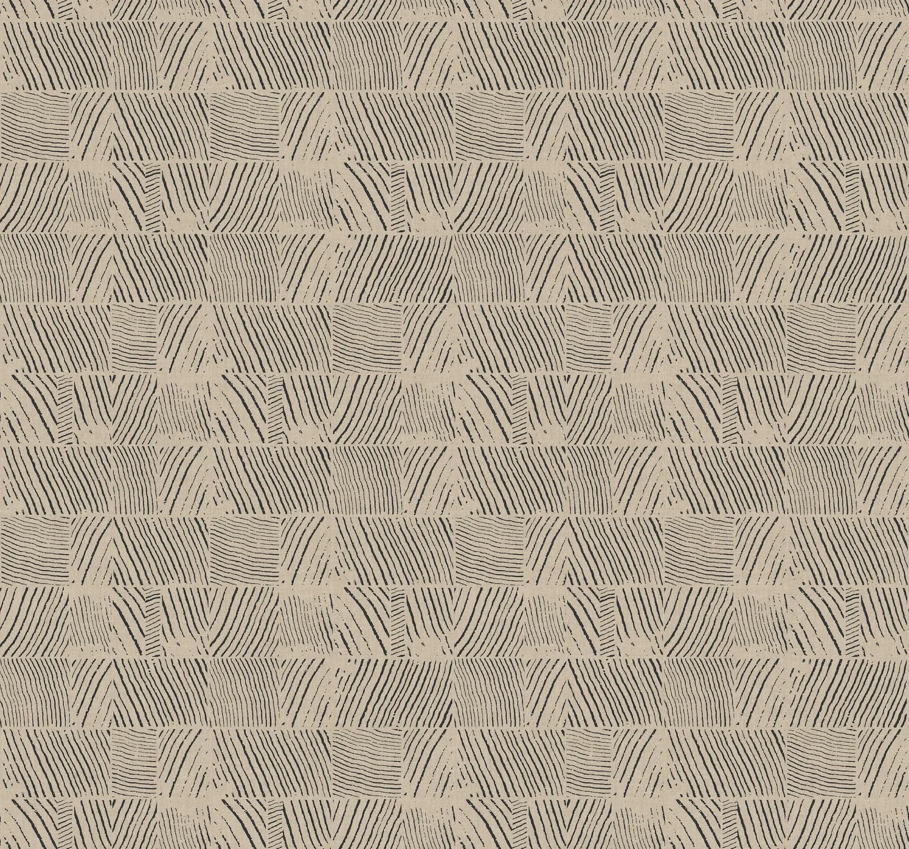 GN2621 | Woodcut Black & Linen Wallpaper