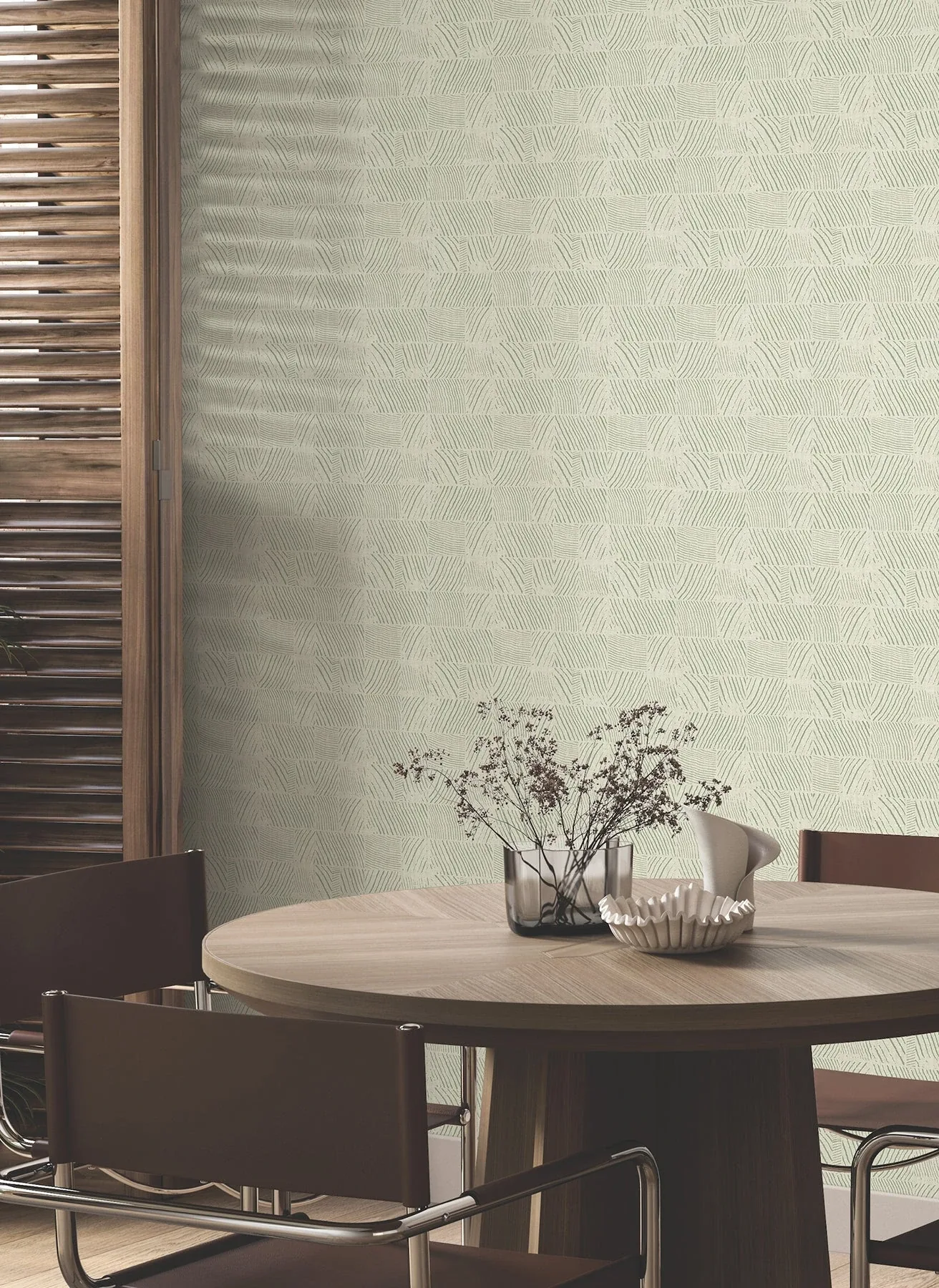 York Wallcoverings Woodcut Green & Stone Wallpaper - SKU GN2624
