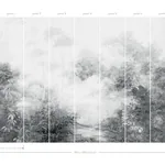 York Wallcoverings Woodland Black & White Wall Mural | Wallpaper Twins York Wallcoverings Woodland Black & White Wall Mural - SKU MF4808M