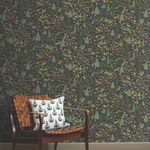 York Wallcoverings Woodland Black Peel & Stick Wallpaper - SKU PSW1546RL