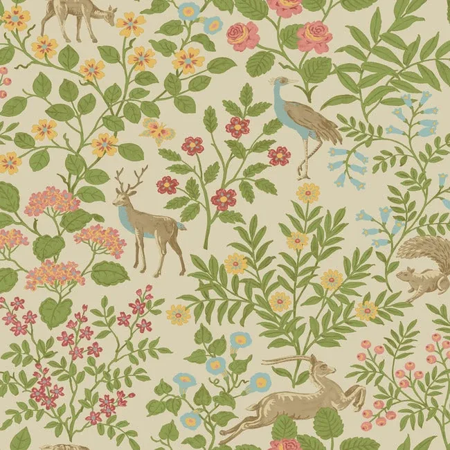 York Wallcoverings Woodland Floral Linen Peel & Stick Wallpaper - SKU PSW1436RL