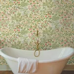 York Wallcoverings Woodland Floral Linen Peel & Stick Wallpaper - SKU PSW1436RL
