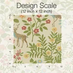 York Wallcoverings Woodland Floral Linen Peel & Stick Wallpaper - SKU PSW1436RL