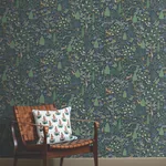 York Wallcoverings Woodland Navy Peel & Stick Wallpaper - SKU PSW1547RL