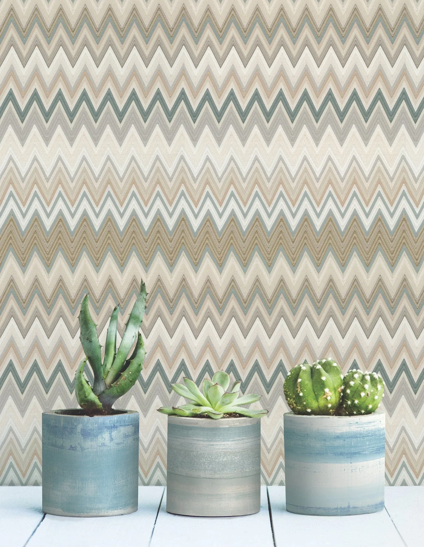 York Wallcoverings Zig Zag Green Peel & Stick Wallpaper - SKU PSW1642RL