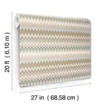 York Wallcoverings Zig Zag Green Peel & Stick Wallpaper - SKU PSW1642RL