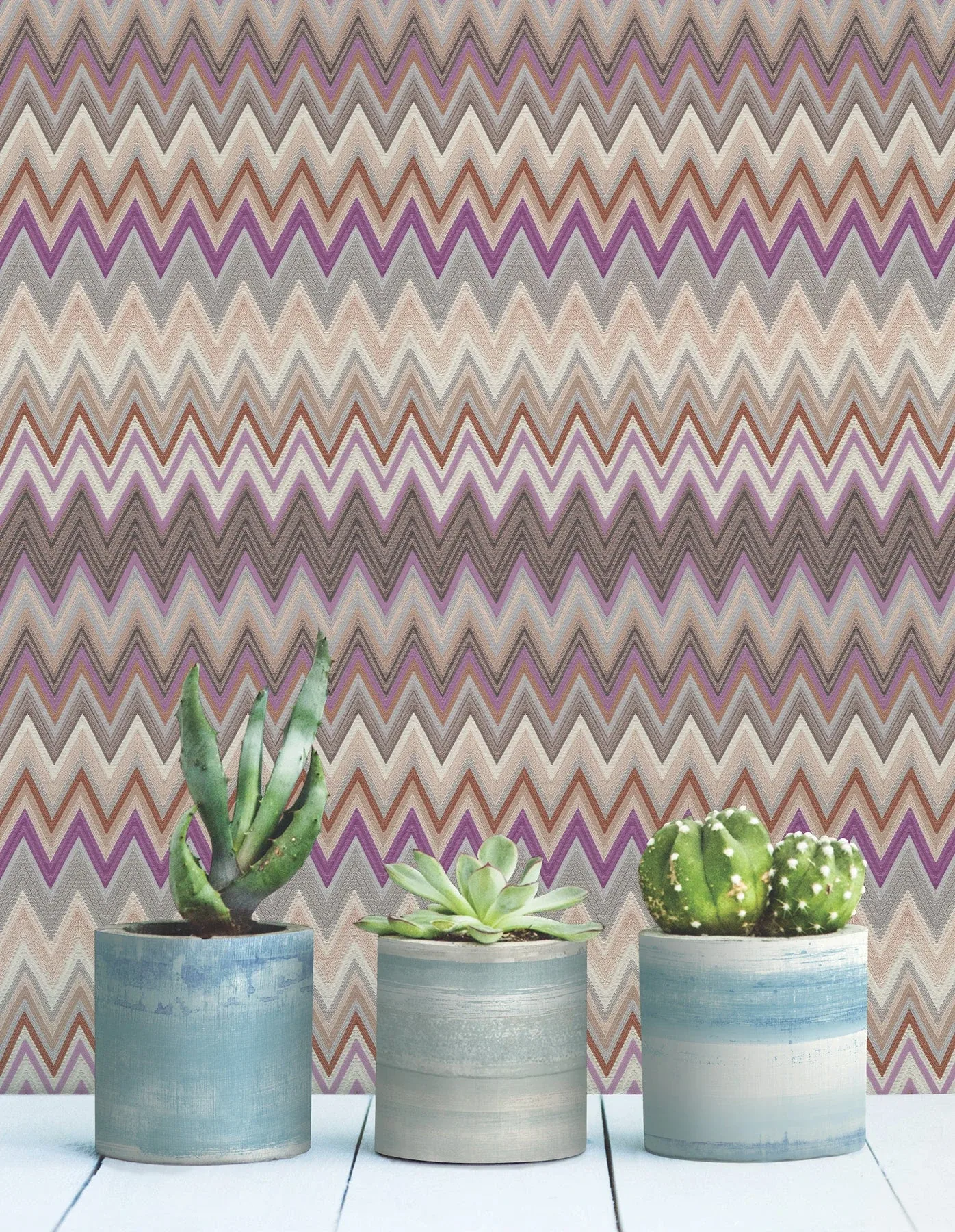 York Wallcoverings Zig Zag Purple Peel & Stick Wallpaper - SKU PSW1641RL