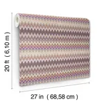 York Wallcoverings Zig Zag Purple Peel & Stick Wallpaper | Wallpaper Twins York Wallcoverings Zig Zag Purple Peel & Stick Wallpaper - SKU PSW1641RL