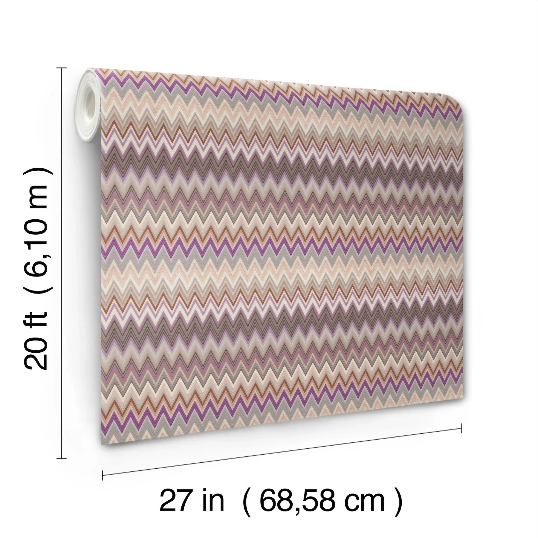 York Wallcoverings Zig Zag Purple Peel & Stick Wallpaper | Wallpaper Twins York Wallcoverings Zig Zag Purple Peel & Stick Wallpaper - SKU PSW1641RL