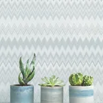 York Wallcoverings Zig Zag White Peel & Stick Wallpaper - SKU PSW1640RL