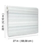 York Wallcoverings Zig Zag White Peel & Stick Wallpaper - SKU PSW1640RL