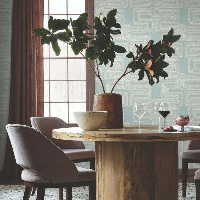 York Wallcoverings Zulu Thread Azure & Gold Wallpaper | Wallpaper Twins York Wallcoverings Zulu Thread Azure & Gold Wallpaper - SKU AG2034
