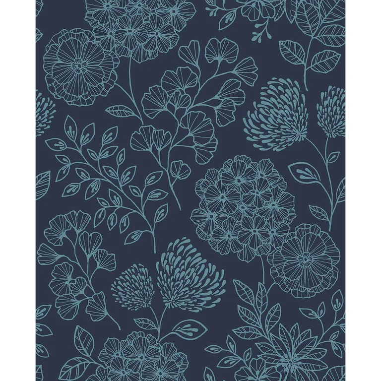 A-Street Prints Ada wallpaper, color Indigo, SKU 2975-26207
