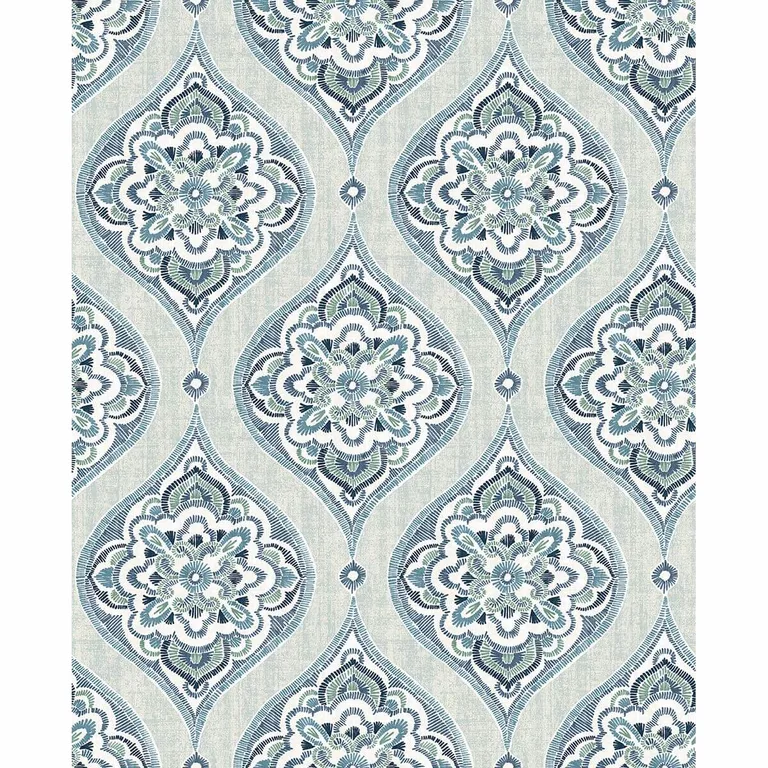 A-Street Prints Adele wallpaper, color Aqua, SKU 2821-25146