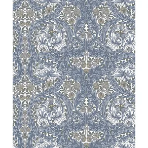A-Street Prints African Marigold wallpaper, color Blue, SKU 4153-82024