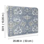 A-Street Prints African Marigold - Blue Wallpaper | Buy Online A-Street Prints African Marigold wallpaper, color Blue, SKU 4153-82024