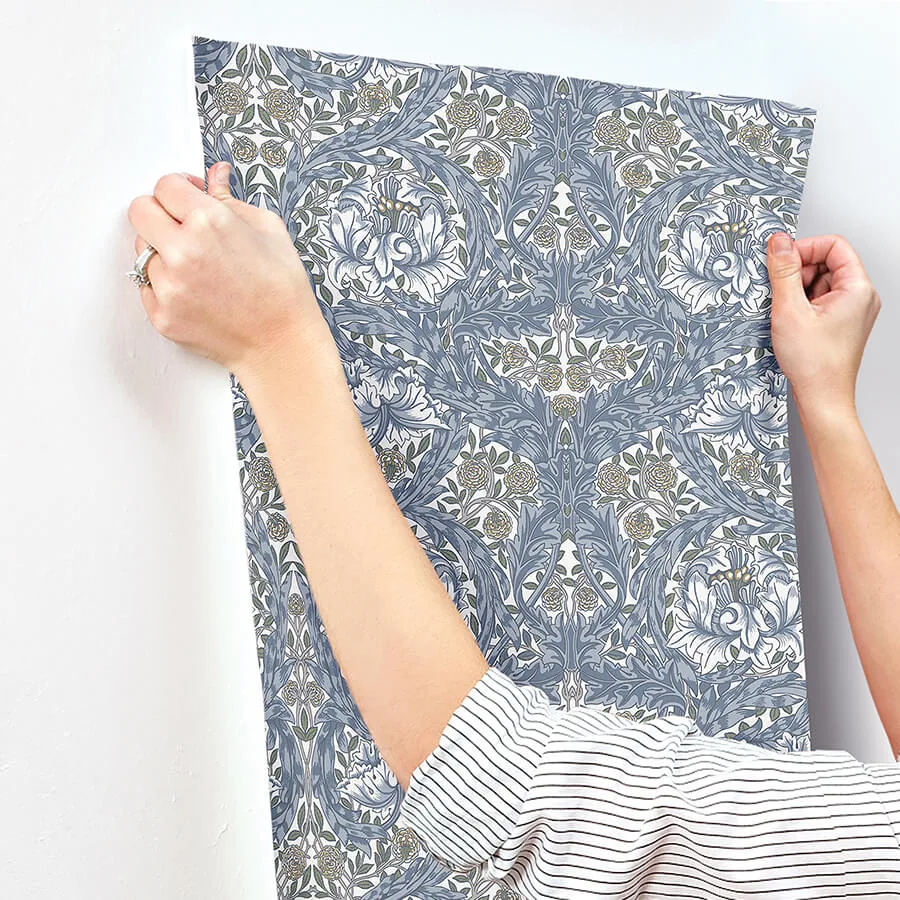 A-Street Prints African Marigold - Blue Wallpaper | Buy Online A-Street Prints African Marigold wallpaper, color Blue, SKU 4153-82024