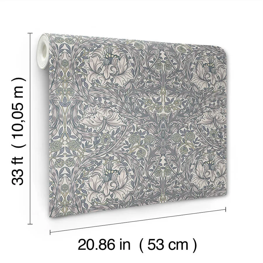 A-Street Prints African Marigold - Grey Wallpaper | Buy Online A-Street Prints African Marigold wallpaper, color Grey, SKU 4153-82025
