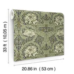A-Street Prints African Marigold wallpaper, color Sea Green, SKU 4171-82075