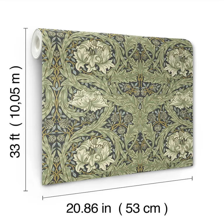 A-Street Prints African Marigold wallpaper, color Sea Green, SKU 4171-82075
