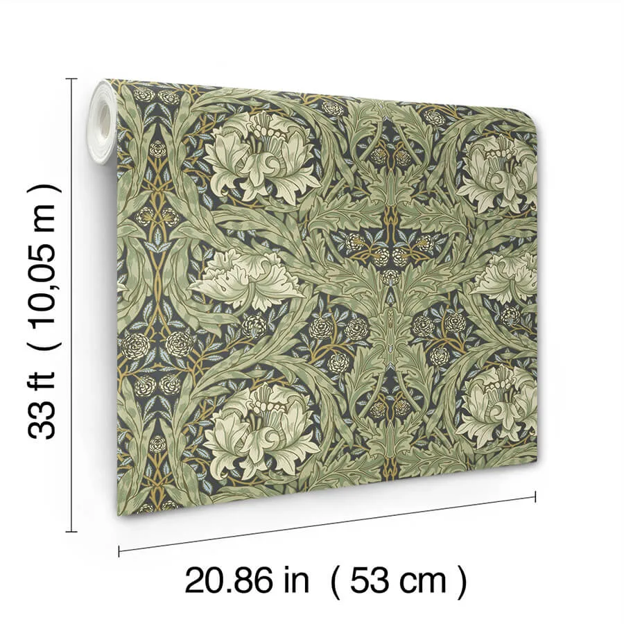 A-Street Prints African Marigold wallpaper, color Sea Green, SKU 4171-82075