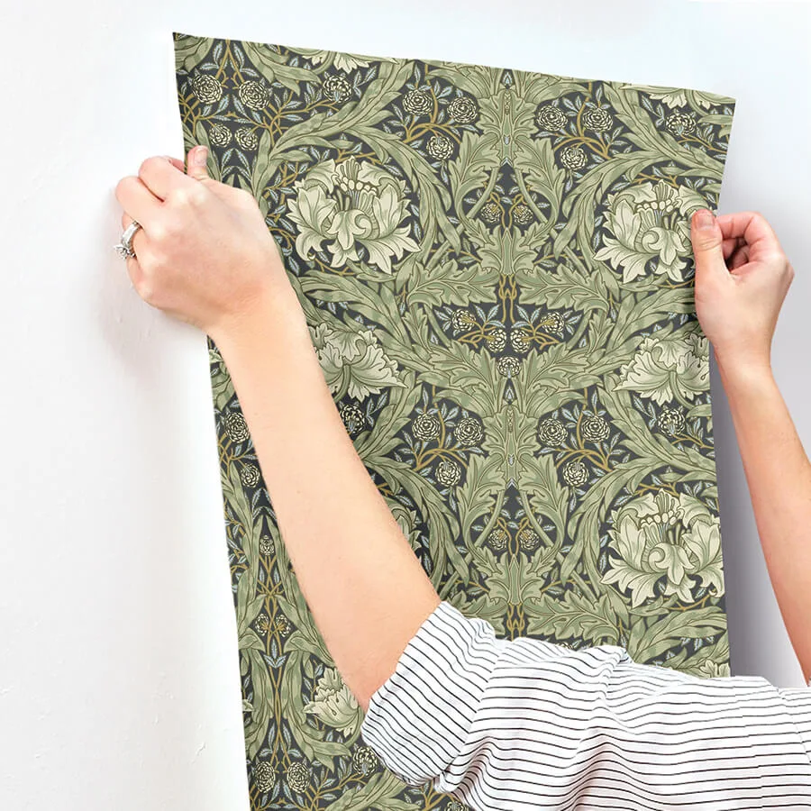 A-Street Prints African Marigold wallpaper, color Sea Green, SKU 4171-82075