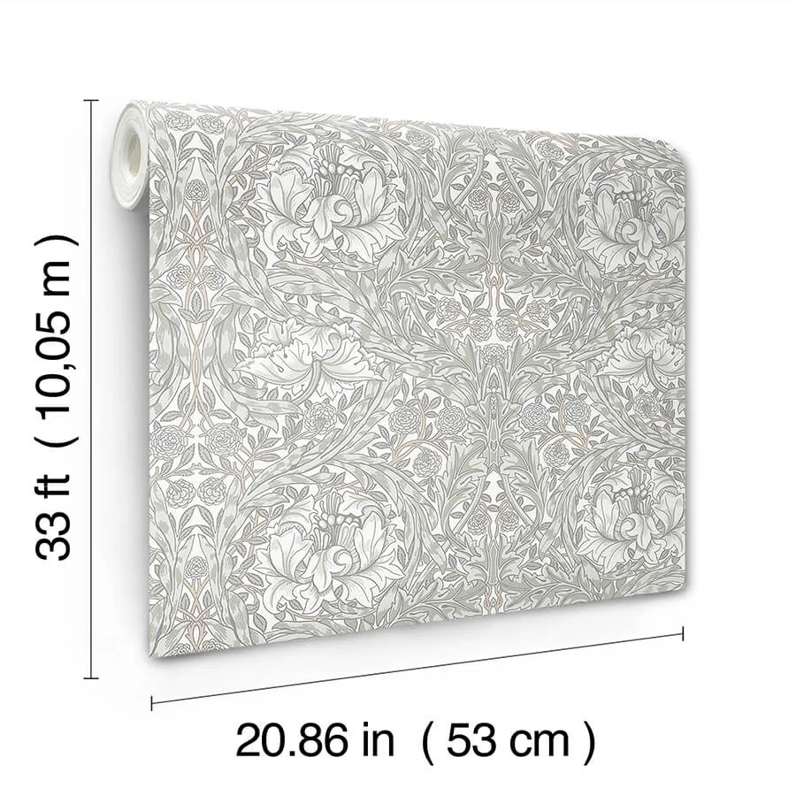 A-Street Prints African Marigold - White Wallpaper | Buy Online A-Street Prints African Marigold wallpaper, color White, SKU 4153-82022