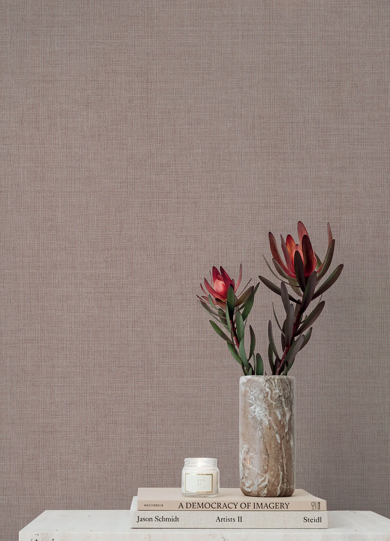 A-Street Prints Alba wallpaper, color Rose, SKU 4193-7407