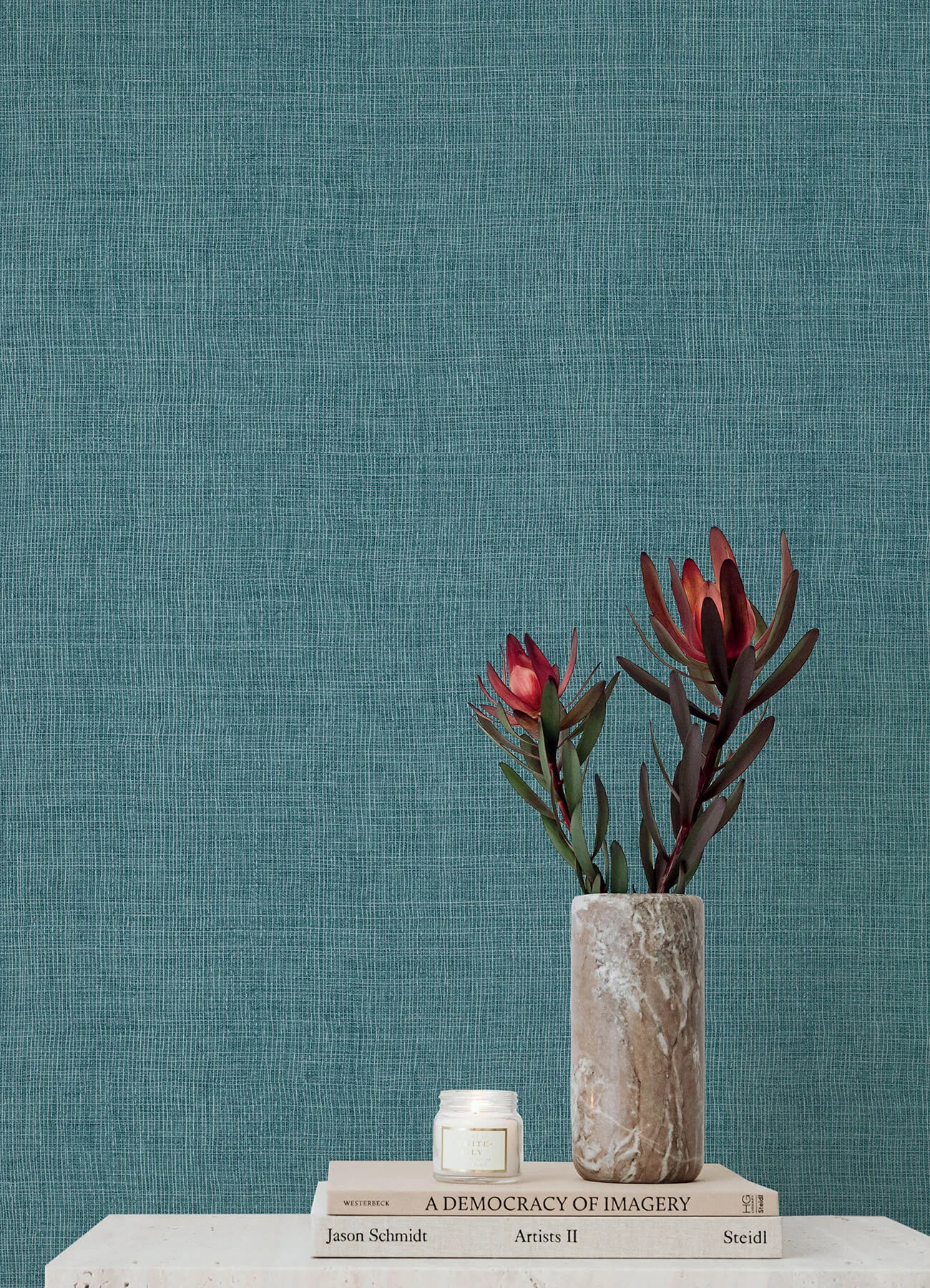 A-Street Prints Alba wallpaper, color Turquoise, SKU 4193-7412