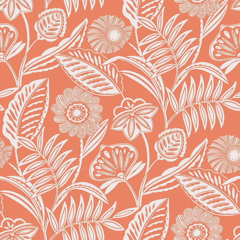 A-Street Prints Alma wallpaper, color Coral, SKU 2969-87528