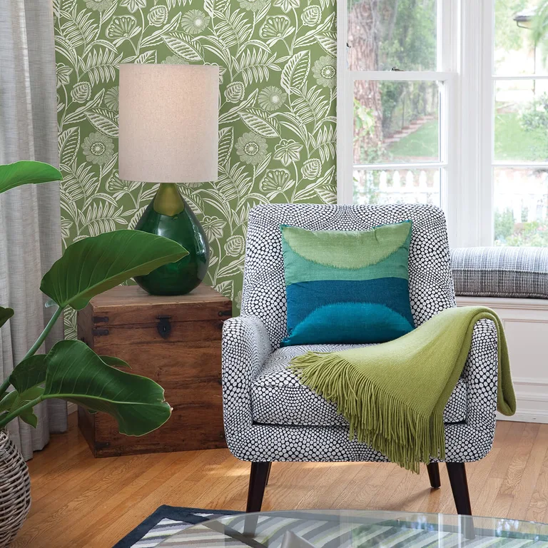 A-Street Prints Alma wallpaper, color Green, SKU 2969-87530
