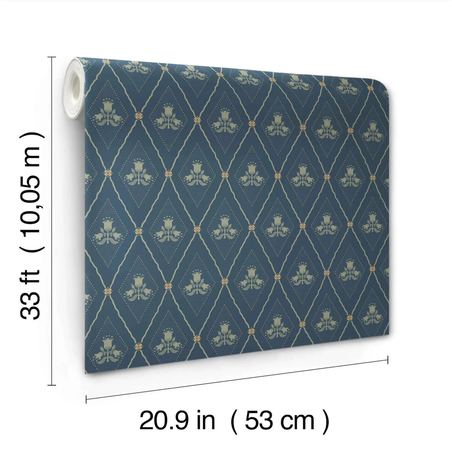 A-Street Prints Alma wallpaper, color Navy, SKU 4201-48033